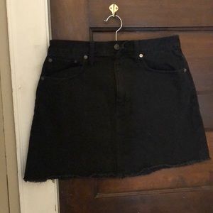 Black denim Madewell skirt